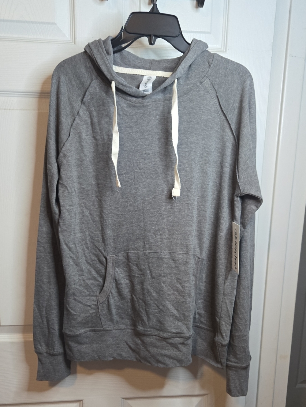 Women’s Gray Lightweight Hooded Pullover Sweatshirt